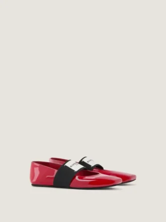 Sliced Square Ballerinas in Patent Leather