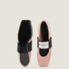 Sliced Square Ballerinas in Patent Leather