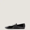 Sliced Square Ballerinas in Patent Leather