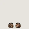 Sliced Square Ballerinas in Pony Leather with Leopard Pattern