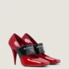 Sliced Square Givenchy Tape Pumps in Patent Leather