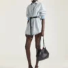 Cocoon Dress in Light Blue Denim
