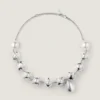 Spiky Pearl Necklace in Metal and Pearls