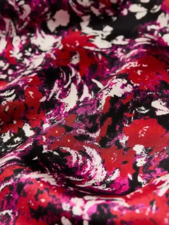 Square in Silk with Floral Print