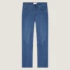 Straight Fit Shadow Washed Jeans with Crease Effect
