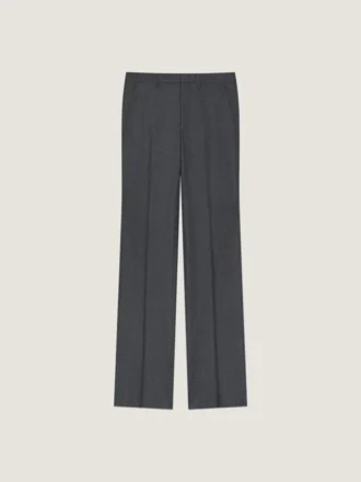 Straight Leg Tailored Trousers in Flannel