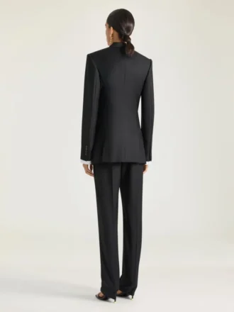 Double-Breasted Striped Jacket in Wool