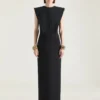 Structured Evening Dress in Wool
