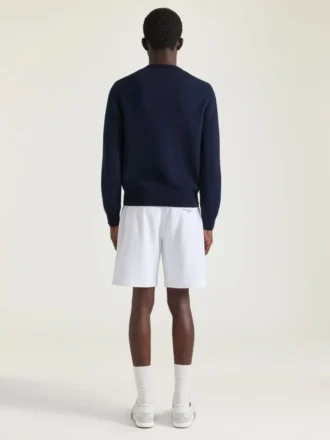 Sweater in Cotton Knit with Givenchy Paris Embroidery