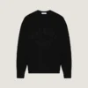 Sweater in Cotton Knit with Givenchy Paris Embroidery