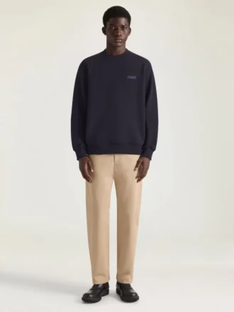 Sweatshirt in Fleece with Givenchy Paris Gros Grain