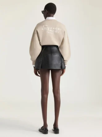 Sweatshirt in Fleece with Givenchy Stamp Print