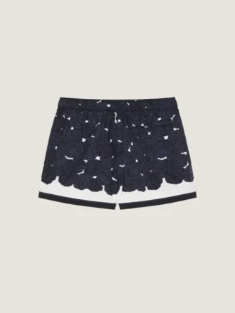 Swim Shorts with Flowers Print