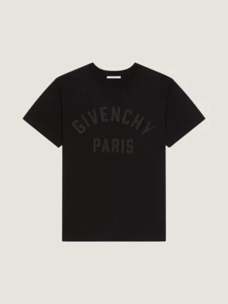 T-Shirt in Cotton with Givenchy Paris Embroidery