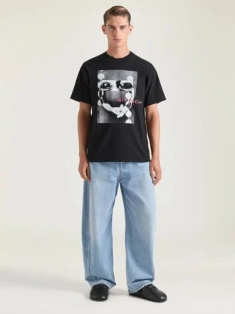 T-Shirt in Cotton with Surrealism Print