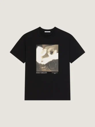 T-Shirt in Cotton with Surrealism Print