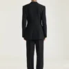 Tailored Double Pleat Trousers in Wool Twill