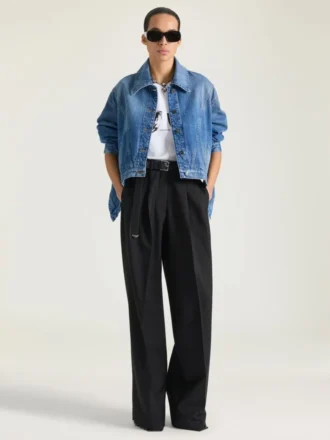 Trapeze Jacket in Medium Blue Denim