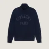 Turtleneck Sweater in Cotton with Givenchy Paris Embroidery