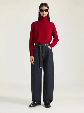 Turtleneck Sweater in Wool and Cashmere