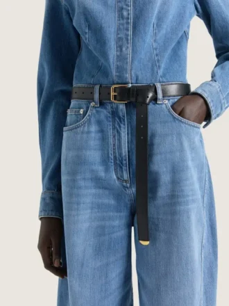 Voyou Belt in Shiny Leather