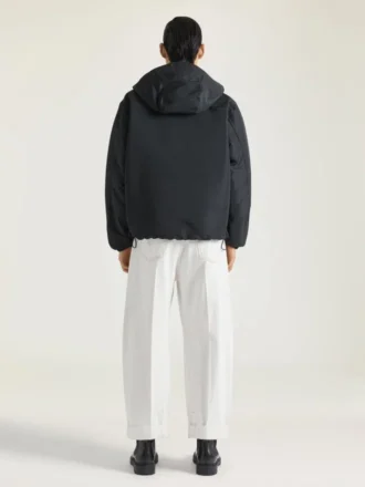 Windbreaker in Polyfaille with Givenchy Stamp Embroidery